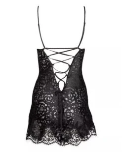 Babydoll Lise Charmel Dressing Floral (Noir) 7 Babydoll Lise Charmel Dressing Floral (Noir) -Magasin De Lingerie De Mode babydoll lise charmel dressing floral noir 2