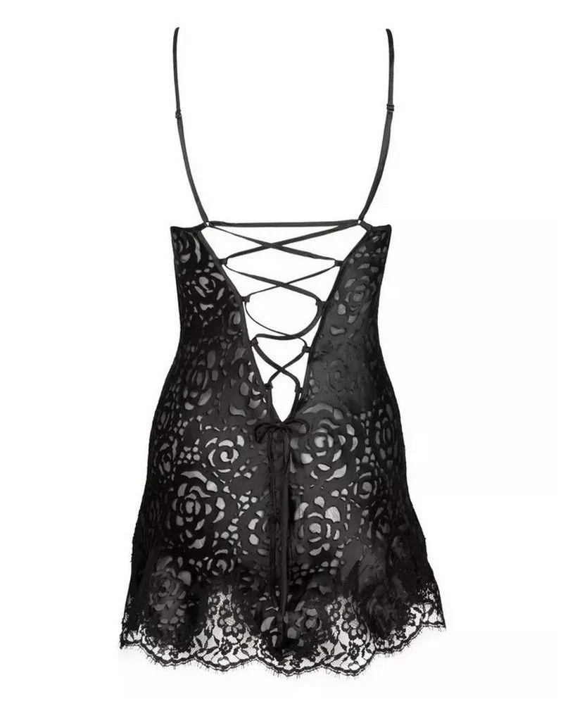 Babydoll Lise Charmel Dressing Floral (Noir) 5 Babydoll Lise Charmel Dressing Floral (Noir) – Image 3