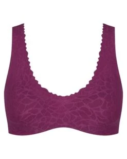 Brassière Sloggi Zero Feel Lace (Wine) -Magasin De Lingerie De Mode brassiere sloggi zero feel lace wine 2