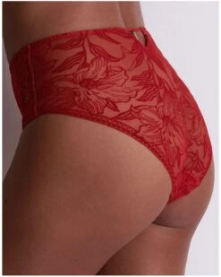 Culotte Haute Aubade Coeur à Corps (Rouge Rebelle) 9 Culotte Haute Aubade Coeur à Corps (Rouge Rebelle) -Magasin De Lingerie De Mode culotte haute aubade coeur a corps rouge rebelle 3