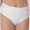 Culotte Maxi Taille Haute Triumph Modern Lace+Cotton (Blanc) -Magasin De Lingerie De Mode culotte maxi taille haute triumph modern lacecotton blanc