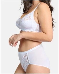 Culotte Sans Complexe Coton D'arum (Blanc) -Magasin De Lingerie De Mode culotte sans complexe coton d arum blanc 2