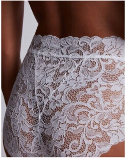 Culotte Taille Haute Aubade Mon Bijou (Blanc) -Magasin De Lingerie De Mode culotte taille haute aubade mon bijou blanc 2