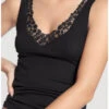 Débardeur Calida Feminin Sense 100% Coton (Noir) -Magasin De Lingerie De Mode debardeur calida feminin sense 100 coton noir