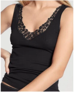 Débardeur Calida Feminin Sense 100% Coton (Noir)