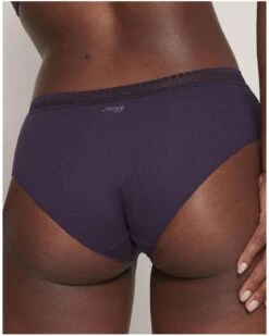 Hipsters (Lot De 2) Coton Bio Sloggi GO Ribbed (Blueberry) 8 Hipsters (Lot De 2) Coton Bio Sloggi GO Ribbed (Blueberry) -Magasin De Lingerie De Mode hipsters lot de 2 coton bio sloggi go ribbed blueberry 1