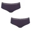 Hipsters (Lot De 2) Coton Bio Sloggi GO Ribbed (Blueberry) -Magasin De Lingerie De Mode hipsters lot de 2 coton bio sloggi go ribbed blueberry