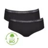Hipsters (Lot De 2) Coton Bio Sloggi GO Ribbed (Noir) 2 Hipsters (Lot De 2) Coton Bio Sloggi GO Ribbed (Noir) -Magasin De Lingerie De Mode hipsters lot de 2 coton bio sloggi go ribbed noir