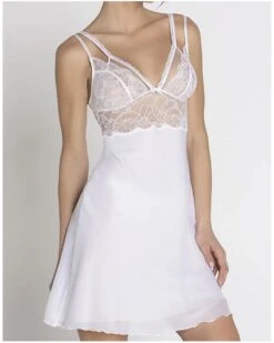 Nuisette Charme Lise Charmel Féérie Couture (Blanc) 12 Nuisette Charme Lise Charmel Féérie Couture (Blanc) -Magasin De Lingerie De Mode nuisette charme lise charmel feerie couture blanc 3