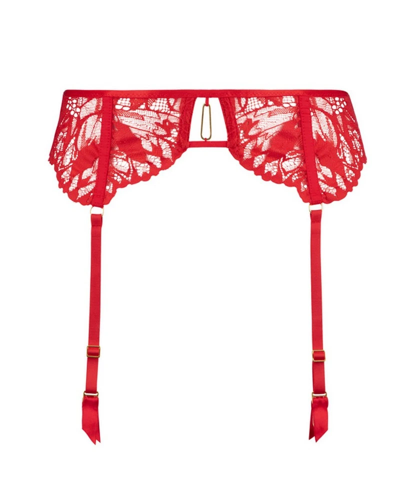 Porte-jarretelles Aubade Flowermania (Rouge Floral) 4 Porte-jarretelles Aubade Flowermania (Rouge Floral) – Image 2