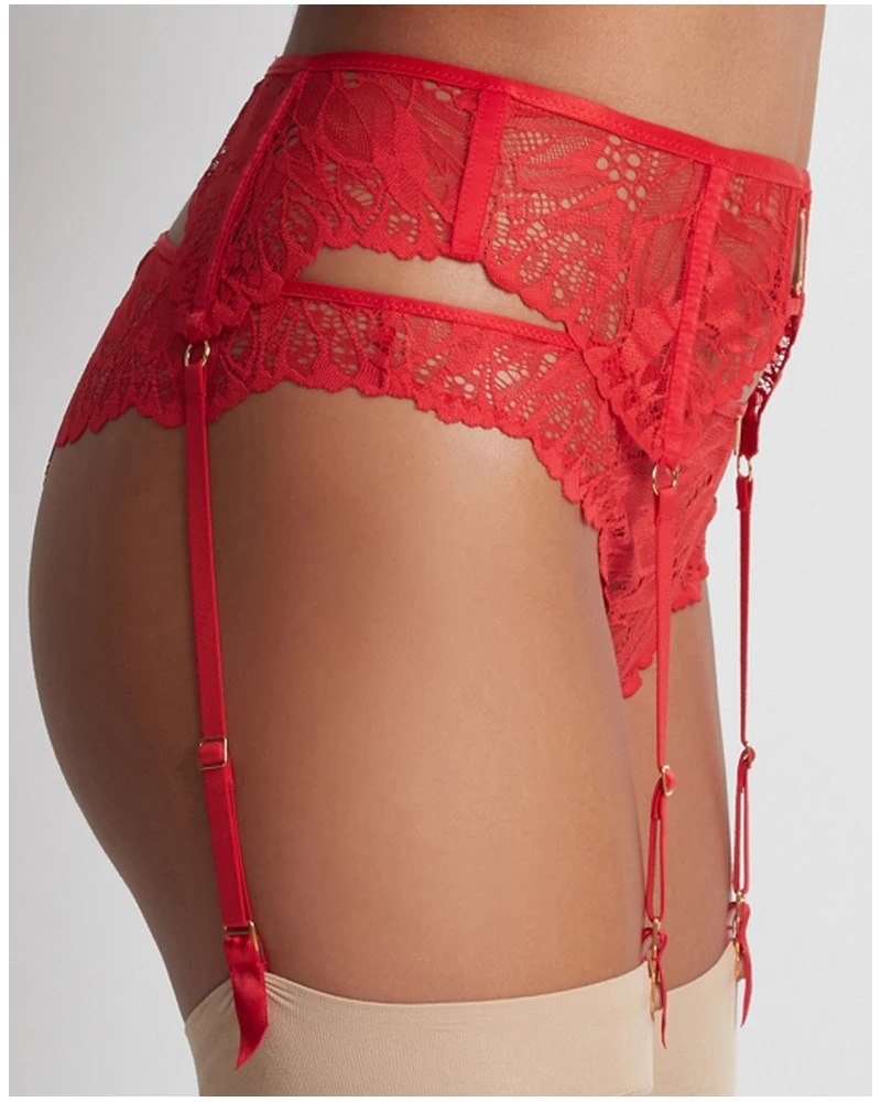 Porte-jarretelles Aubade Flowermania (Rouge Floral) 5 Porte-jarretelles Aubade Flowermania (Rouge Floral) – Image 3