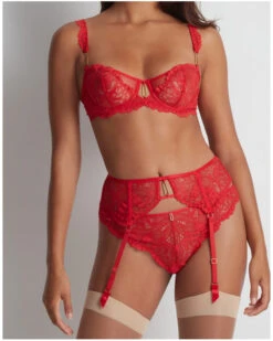 Porte-jarretelles Aubade Flowermania (Rouge Floral) 11 Porte-jarretelles Aubade Flowermania (Rouge Floral) -Magasin De Lingerie De Mode porte jarretelles aubade flowermania rouge floral 4