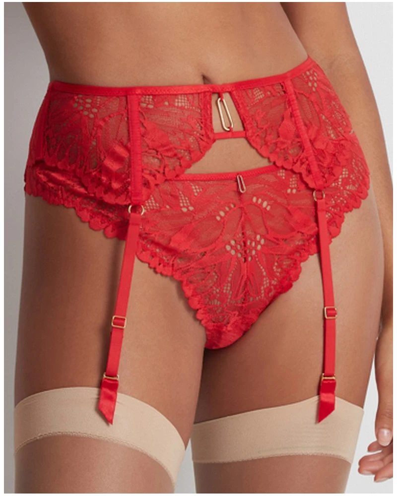 Porte-jarretelles Aubade Flowermania (Rouge Floral) 3 Porte-jarretelles Aubade Flowermania (Rouge Floral)