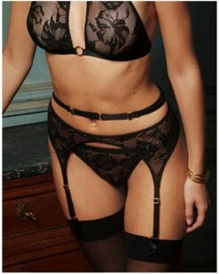 Porte-jarretelles Twist And Love Aubade Boîte à Désir (Noir)