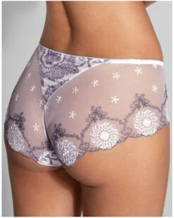 Shorty Empreinte Lilly Rose (Bleu De Jouy) -Magasin De Lingerie De Mode shorty empreinte lilly rose bleu de jouy 2