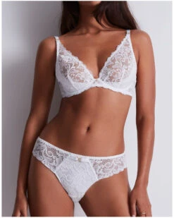 Slip Brésilien Aubade Mon Bijou (Blanc) -Magasin De Lingerie De Mode slip bresilien aubade mon bijou blanc 3