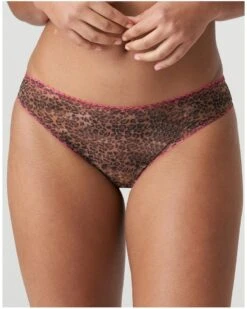 Slip Brésilien Prima Donna Twist Café Plume (Cheetah)