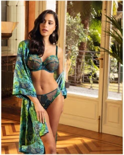 Slip Fantaisie Lise Charmel Grâce Aquatique (Floral Aqua) -Magasin De Lingerie De Mode slip fantaisie lise charmel grace aquatique floral aqua 3