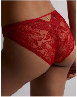 Slip Italien Aubade Coeur à Corps (Rouge Rebelle) -Magasin De Lingerie De Mode slip italien aubade coeur a corps rouge rebelle 3
