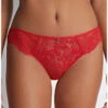 Slip Italien Aubade Flowermania (Rouge Floral) -Magasin De Lingerie De Mode slip italien aubade flowermania rouge floral