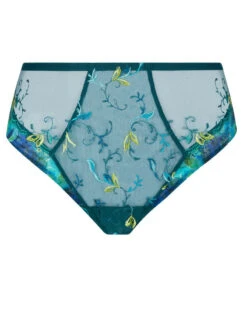 Slip Taille Haute Lise Charmel Grâce Aquatique (Floral Aqua) -Magasin De Lingerie De Mode slip taille haute lise charmel grace aquatique floral aqua 1