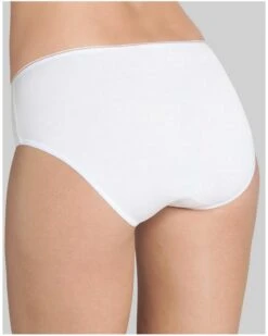 Slip Taille Haute Midi Sloggi Feel Sensational (Coton 44%) -Magasin De Lingerie De Mode slip taille haute midi sloggi feel sensational coton 44 1