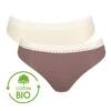 Slips Taï (Lot De 2) Coton Bio Sloggi GO Ribbed (Angora) 1 Slips Taï (Lot De 2) Coton Bio Sloggi GO Ribbed (Angora) -Magasin De Lingerie De Mode slips tai lot de 2 coton bio sloggi go ribbed angora