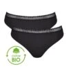 Slips Tai (Lot De 2) Coton Bio Sloggi GO Ribbed (Noir) -Magasin De Lingerie De Mode slips tai lot de 2 coton bio sloggi go ribbed noir