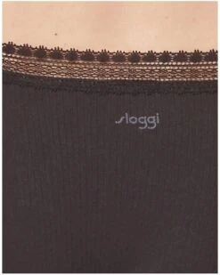 Slips Tai (Lot De 2) Coton Bio Sloggi GO Ribbed (Noir) -Magasin De Lingerie De Mode slips tai lot de 2 coton bio sloggi go ribbed noir 3
