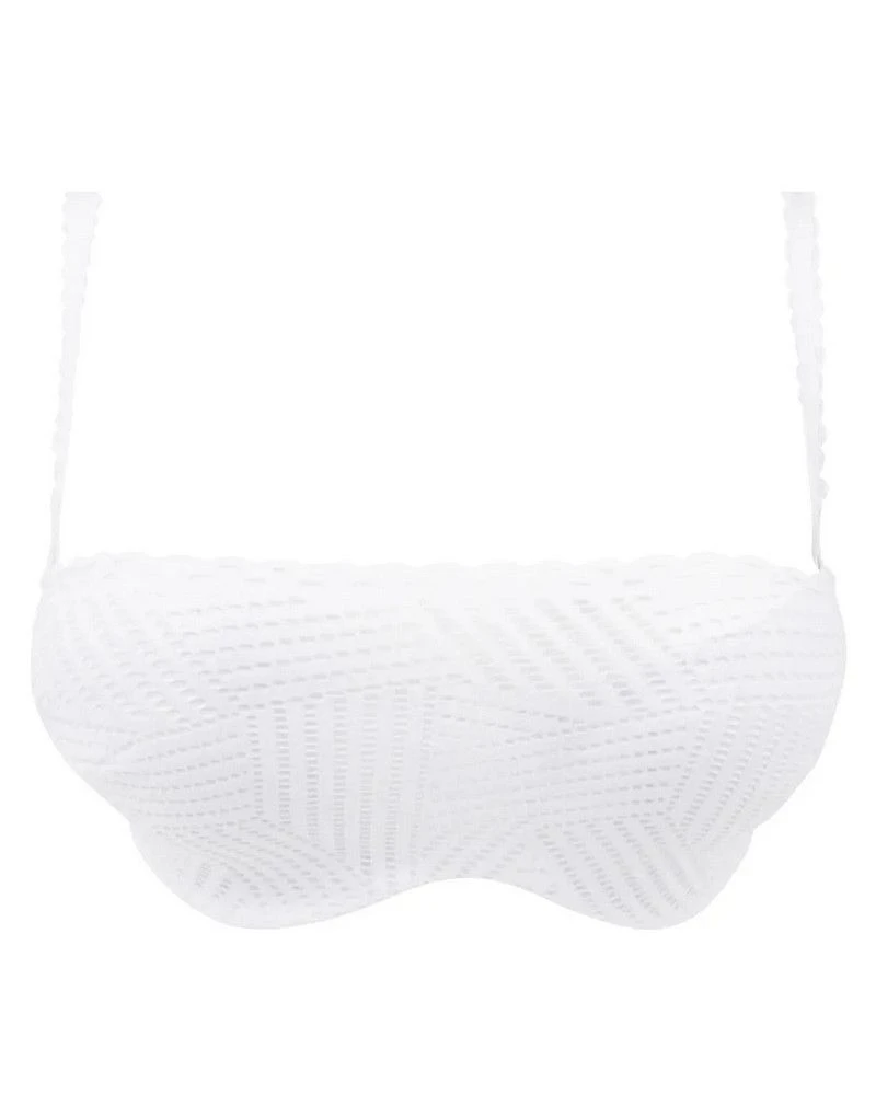 Soutien-gorge Bandeau Bretelles Amovibles Antigel Tressage Graphic (Tressage Blanc) 5 Soutien-gorge Bandeau Bretelles Amovibles Antigel Tressage Graphic (Tressage Blanc) – Image 3