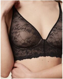 Soutien-gorge Coque Plunge Sans Armature Triumph Bright Spotlight (Noir) -Magasin De Lingerie De Mode soutien gorge coque plunge sans armature triumph bright spotlight noir 1