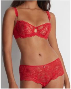 Soutien-gorge Corbeille Aubade Flowermania (Rouge Floral) -Magasin De Lingerie De Mode soutien gorge corbeille aubade flowermania rouge floral 3