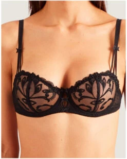 Soutien-gorge Corbeille Confort Aubade Au Bal De Flore (Noir)