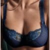 Soutien-gorge Corbeille Empreinte Garance (Indian Blue) -Magasin De Lingerie De Mode soutien gorge corbeille empreinte garance indian blue