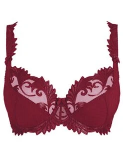 Soutien-gorge Corbeille En Maille Empreinte Thalia (Sangria) -Magasin De Lingerie De Mode soutien gorge corbeille en maille empreinte thalia sangria 1