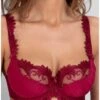 Soutien-gorge Corbeille En Maille Empreinte Thalia (Sangria) -Magasin De Lingerie De Mode soutien gorge corbeille en maille empreinte thalia sangria