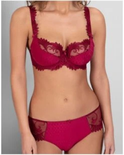 Soutien-gorge Corbeille En Maille Empreinte Thalia (Sangria) -Magasin De Lingerie De Mode soutien gorge corbeille en maille empreinte thalia sangria 3