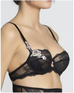 Soutien-gorge Corbeille Lise Charmel Désir De Roses (Rose Ebène) -Magasin De Lingerie De Mode soutien gorge corbeille lise charmel desir de roses rose ebene 2
