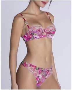 Soutien-gorge Corbeille Lise Charmel Envolée De Fleurs (Envolée Fuschia) -Magasin De Lingerie De Mode soutien gorge corbeille lise charmel envolee de fleurs envolee fuschia 3