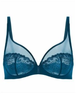 Simone Perele Soutien-gorge Décolleté Plongeant Simone Pérèle Délice (Bleu Prestige) -Magasin De Lingerie De Mode soutien gorge decollete plongeant simone perele delice bleu prestige 5