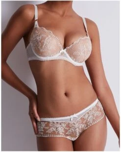 Soutien-gorge Plunge Coque Aubade Trésor Infini (White Wind) -Magasin De Lingerie De Mode soutien gorge plunge coque aubade tresor infini white wind 4