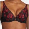 Soutien-gorge Plunge Foulard Aubade Mélodie D'été (Black Cherry) 1 Soutien-gorge Plunge Foulard Aubade Mélodie D'été (Black Cherry) -Magasin De Lingerie De Mode soutien gorge plunge foulard aubade melodie d ete black cherry