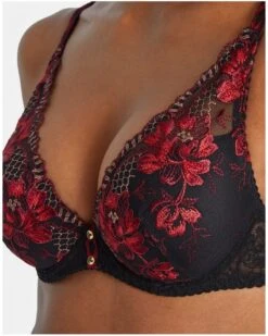 Soutien-gorge Plunge Foulard Aubade Mélodie D'été (Black Cherry) 8 Soutien-gorge Plunge Foulard Aubade Mélodie D'été (Black Cherry) -Magasin De Lingerie De Mode soutien gorge plunge foulard aubade melodie d ete black cherry 2