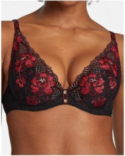 Soutien-gorge Plunge Foulard Aubade Mélodie D'été (Black Cherry)