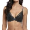 Soutien-gorge Push-up Wacoal Lace Perfection (Charcoal) -Magasin De Lingerie De Mode soutien gorge push up wacoal lace perfection charcoal