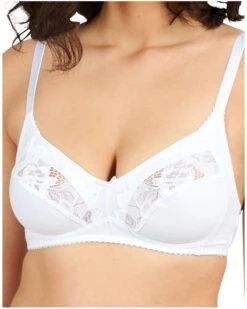 Soutien-gorge Sans Armature Coton Plus Sans Complexe Coton D'arum (Blanc) -Magasin De Lingerie De Mode soutien gorge sans armature coton plus sans complexe coton d arum blanc 2