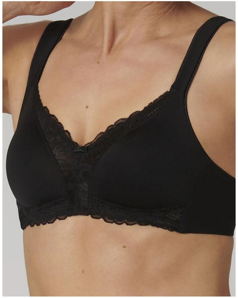 Soutien-gorge Sans Armature Triumph Modern Lace+Cotton (Noir) 2 Soutien-gorge Sans Armature Triumph Modern Lace+Cotton (Noir)