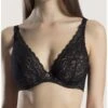 Soutien-gorge Triangle Confort Aubade Rosessence (Noir) -Magasin De Lingerie De Mode soutien gorge triangle confort aubade rosessence noir