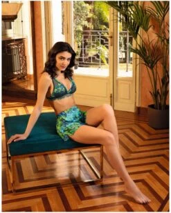 Soutien-gorge Triangle Lise Charmel Grâce Aquatique (Floral Aqua) -Magasin De Lingerie De Mode soutien gorge triangle lise charmel grace aquatique floral aqua 3