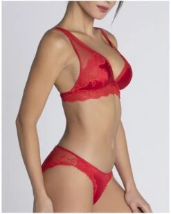Soutien-gorge Triangle Lise Charmel Splendeur Soie (Splendeur Rouge) -Magasin De Lingerie De Mode soutien gorge triangle lise charmel splendeur soie splendeur rouge 2